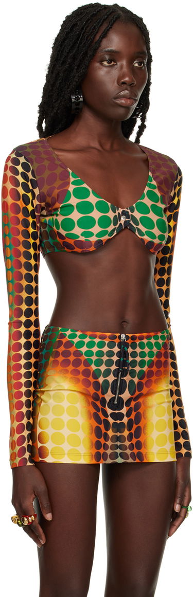 Nederdel Jean Paul Gaultier Jean Paul Gaultier Printed Long Sleeve Crop Top Flerfarvet | 22/09-F-TO044-J512, 1