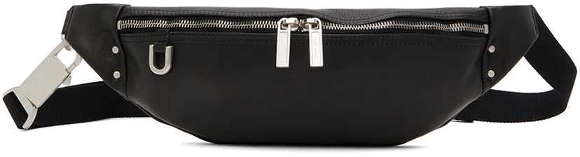 Taljetaske Rick Owens Leather Geo Pouch Sort | RA01D0430 LCN