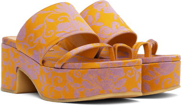 Tilbehør Dries Van Noten Dries Van Noten Platform Heeled Sandals Gul | WS251-1637-730, 3