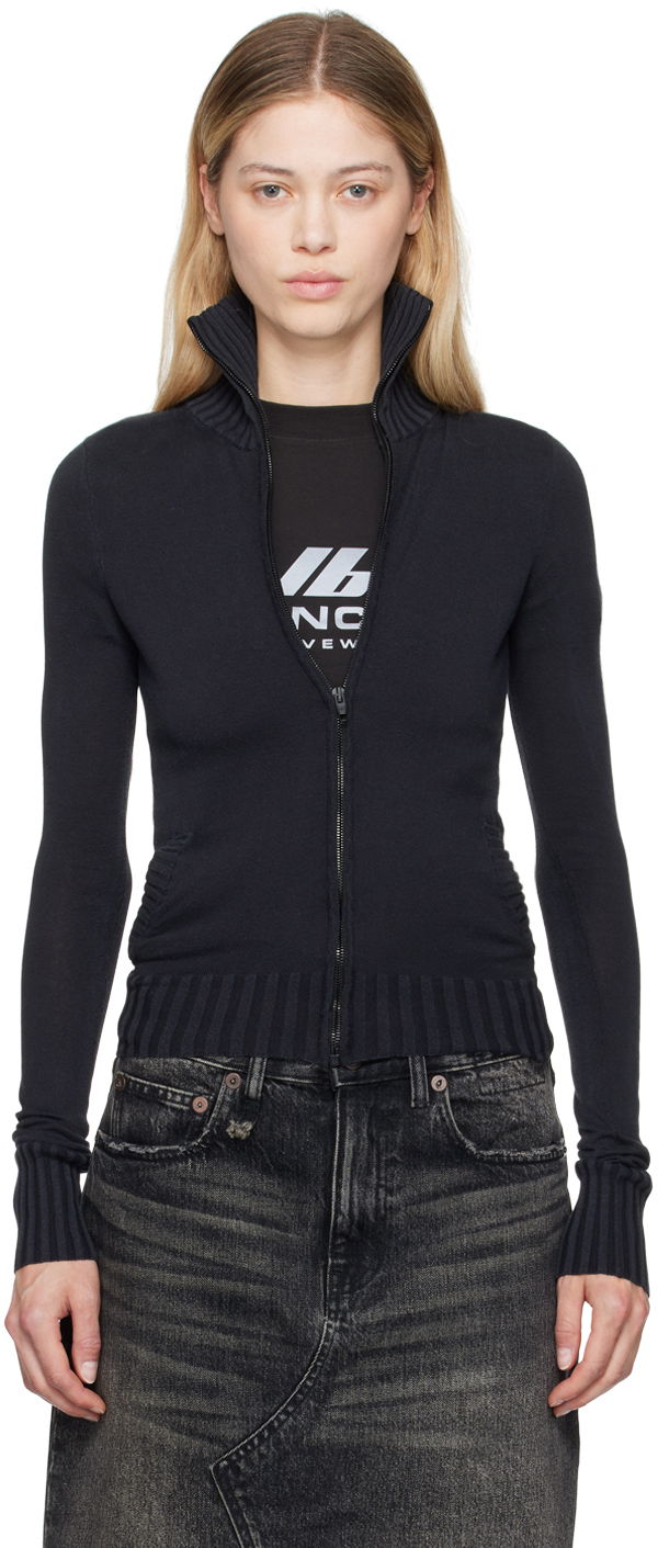 Sweater Balenciaga Zip Up Sweater Sort | 794228 T3312, 0