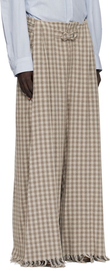 Bukser HED MAYNER Hed Mayner Check Trousers Beige | HMMB30041A-HB201, 1