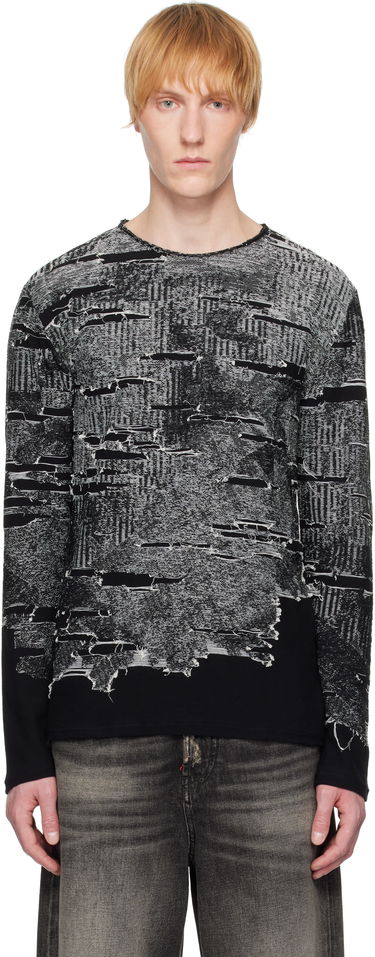 Sweater Diesel Diesel K-Cadmo Distressed Graphic Longsleeve Sort | A18119-0AFBV-900, 0