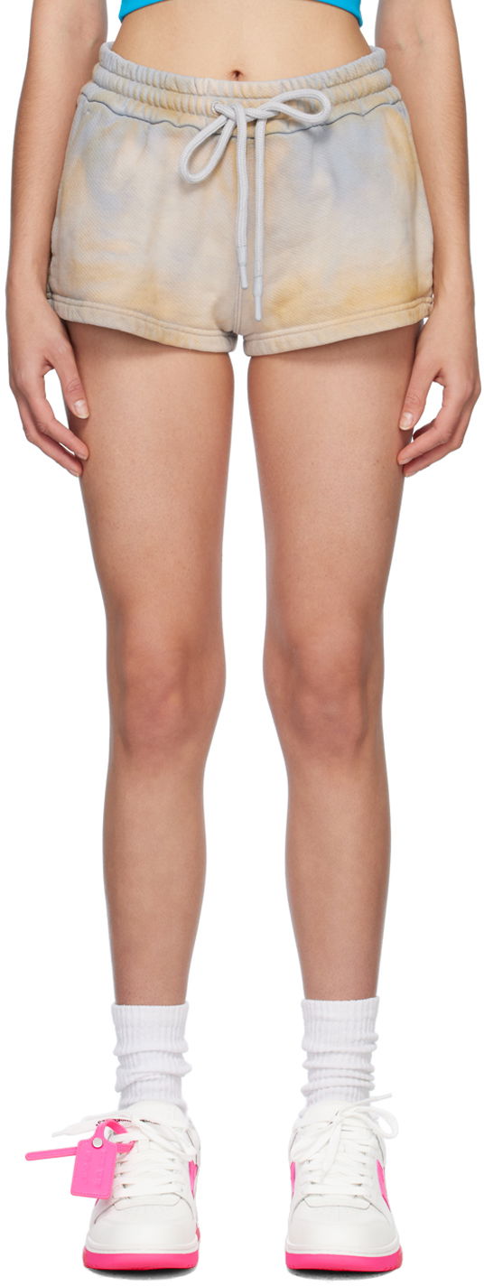 Shorts Off-White Beige & Blue Shorts Beige | OWCI003S23JER0016100