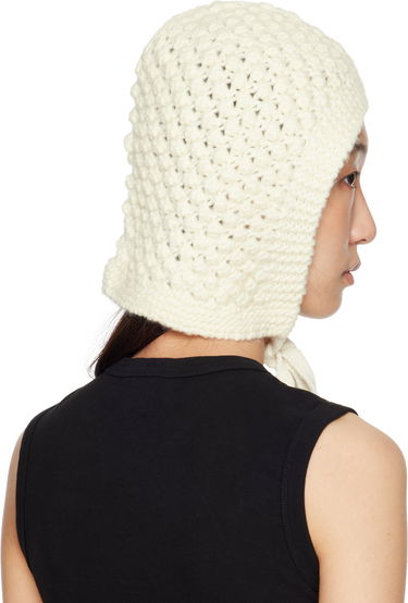 Beanie SHUSHU/TONG SHUSHU/TONG Tied Knit Hood Hvid | MWDCAC06 ACR001, 4