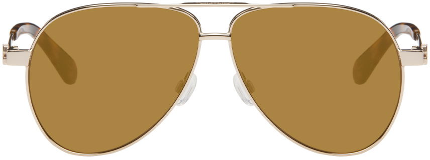 Solbriller Off-White Gold Ruston Sunglasses Gul | OERI132S24MET0017676, 0