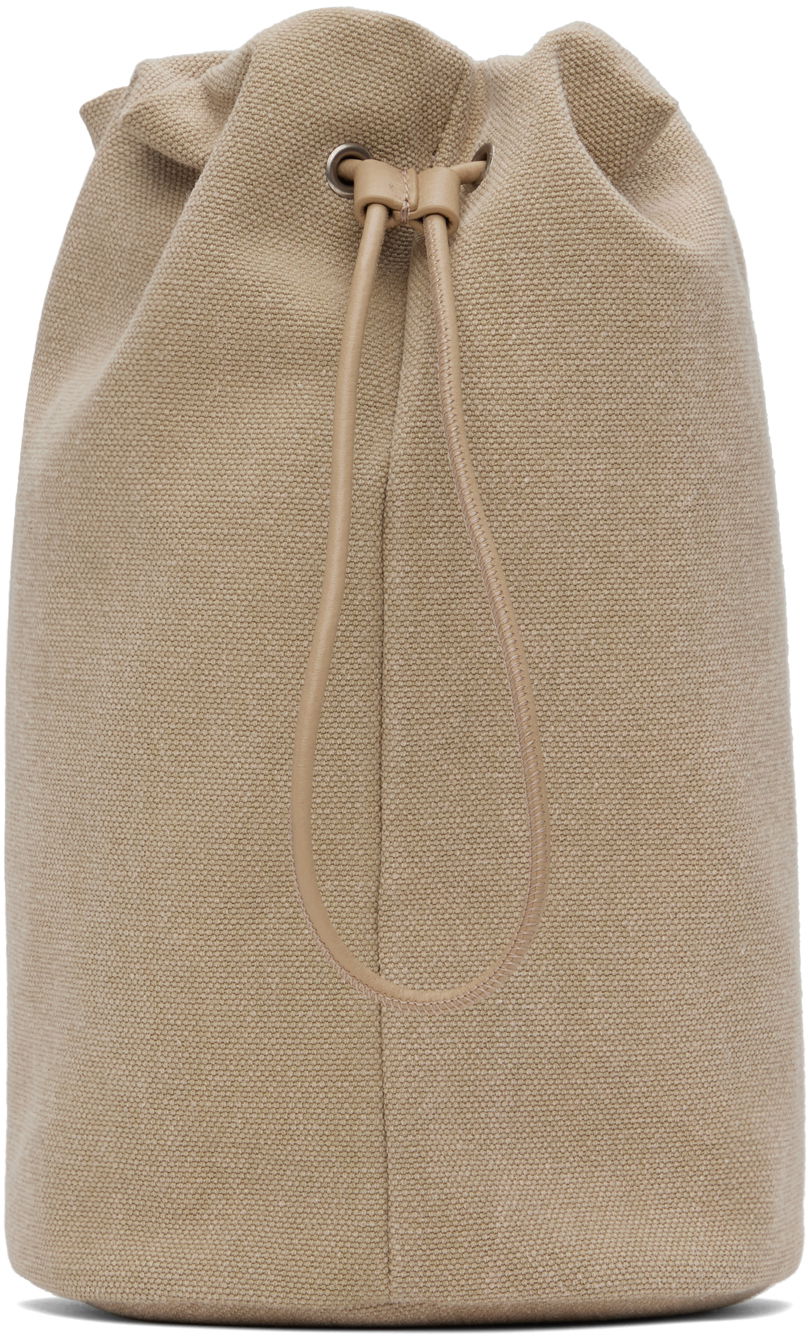 Mulepose The Row Drawstring Canvas Pouch Beige | W1336-W763, 0
