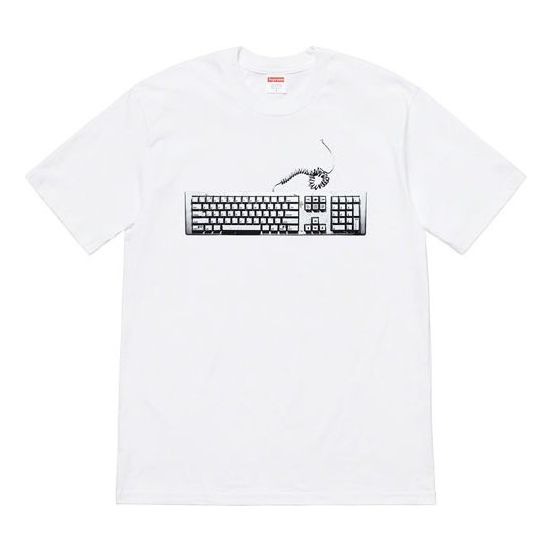 T-shirt Supreme Keyboard Graphic Short Sleeve T-Shirt Hvid | SUP-SS19-731