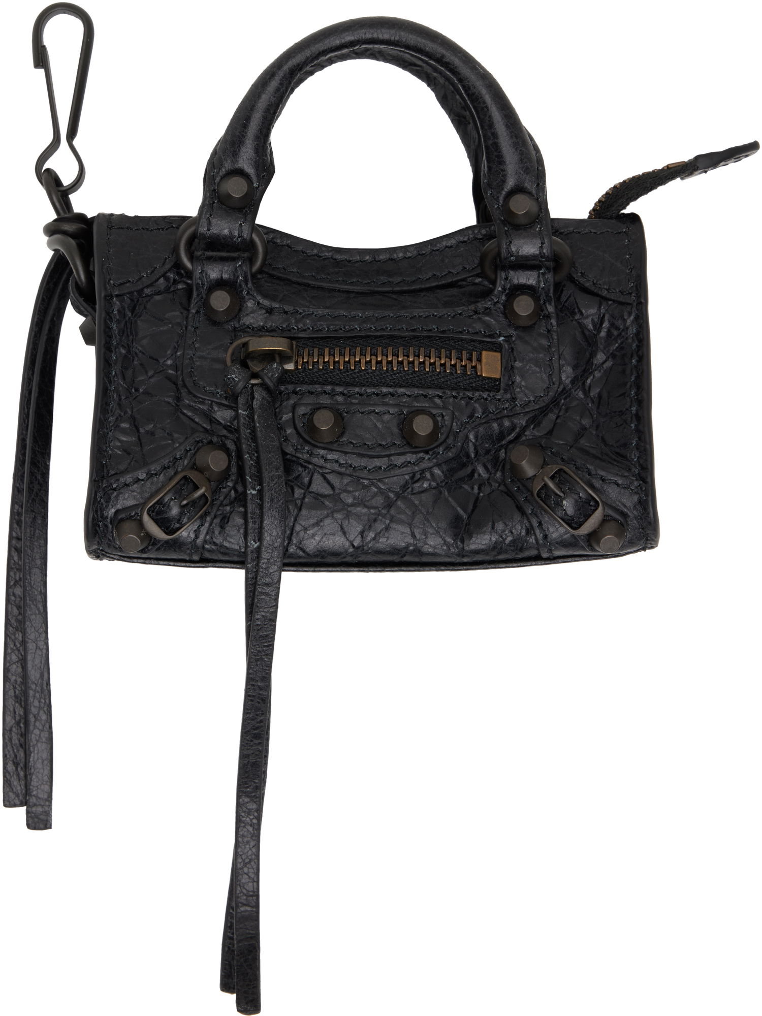 Nøgleringe Balenciaga Balenciaga 'Le City' Micro Bag Charm Sort | 819471 2ABEK, 0