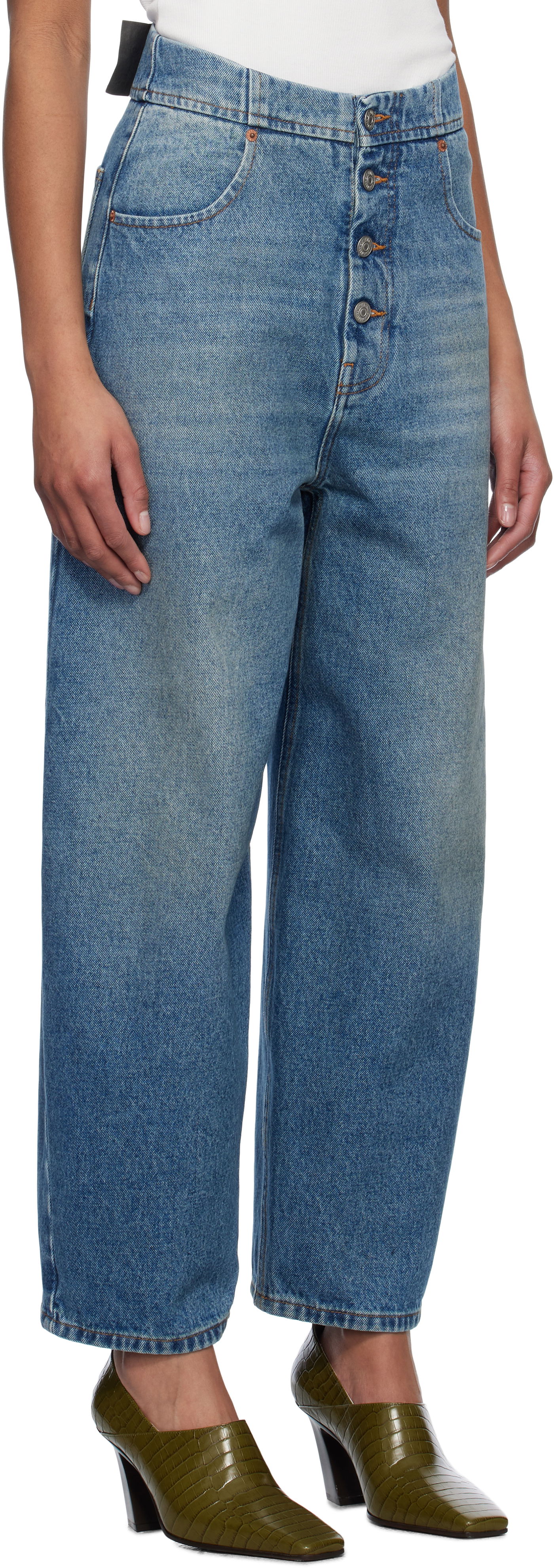 Jeans Maison Margiela MM6 Maison Margiela Button Jeans Blå | S52LA0235 M30018, 1
