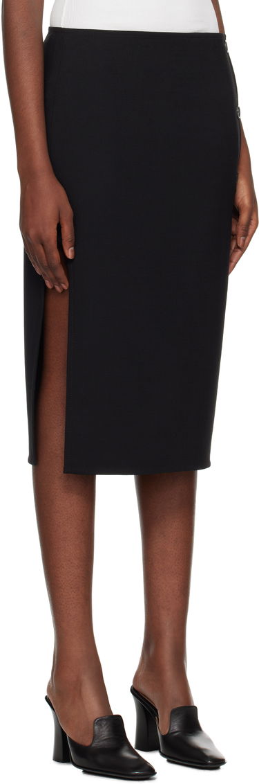 Nederdel Courrèges Oblique Tailored Midi Skirt Sort | 424CJU196WO0113, 1