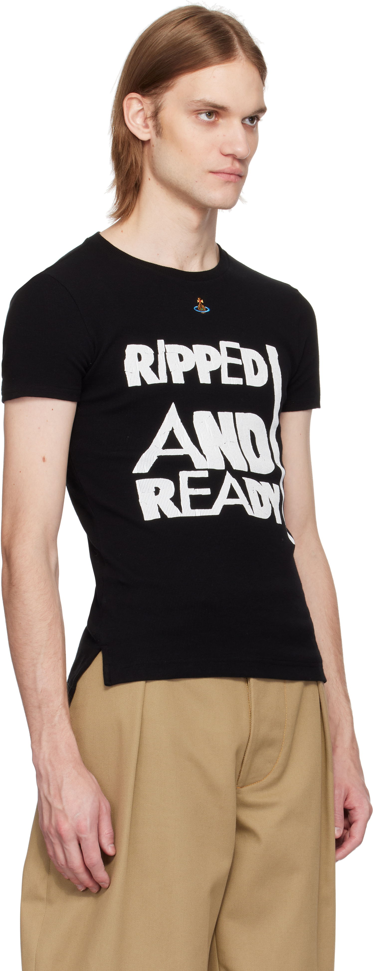 T-shirt Vivienne Westwood Vivienne Westwood 'Ripped & Ready' T-Shirt Sort | 3G01003I-J009C-, 1