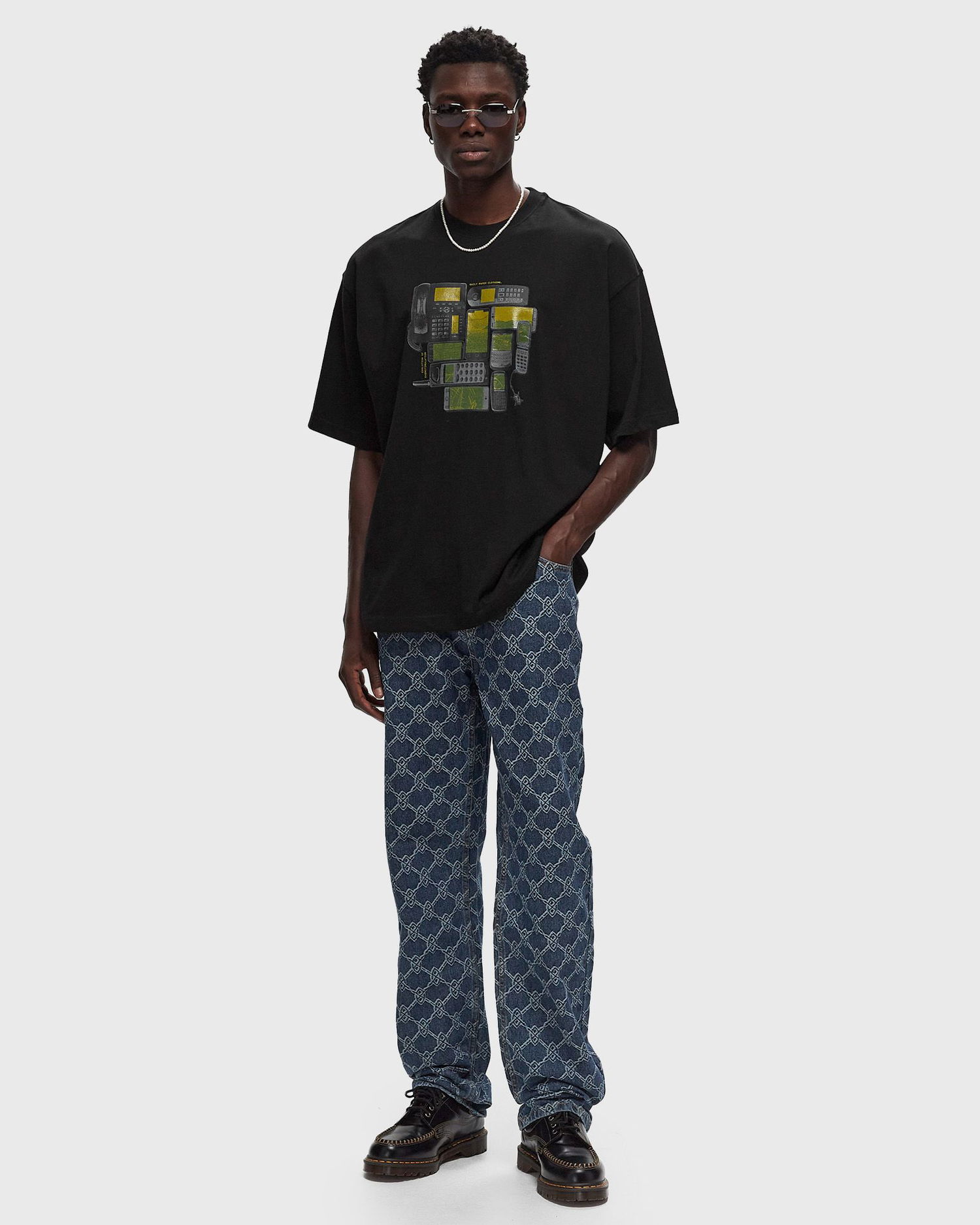 T-shirt DAILY PAPER EVOLUTION OVERSIZED SS TEE Sort | 2421081, 1