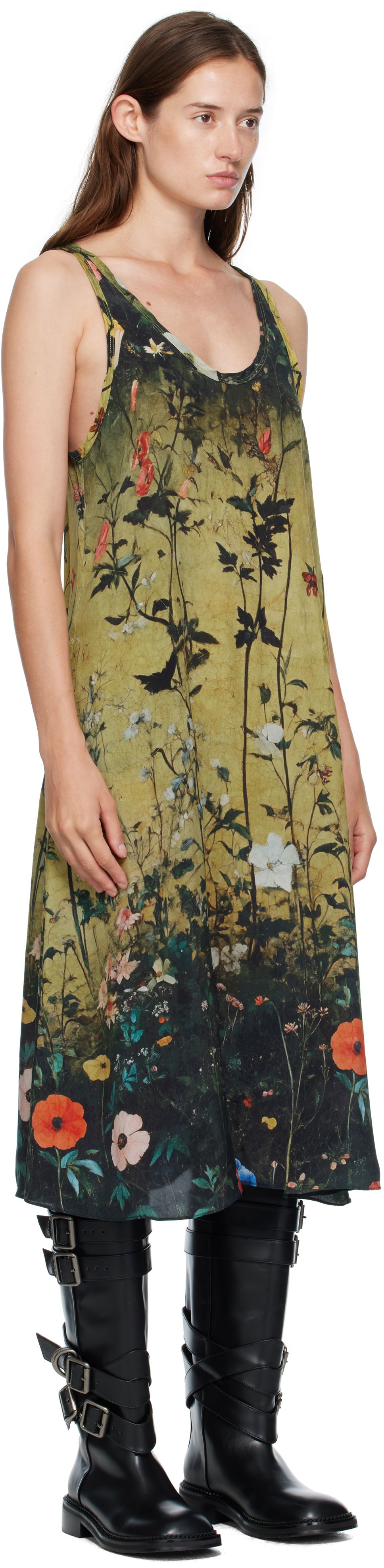 Kjole R13 R13 Floral Print Tank Midi Dress Flerfarvet | R13WR296-R587A, 1