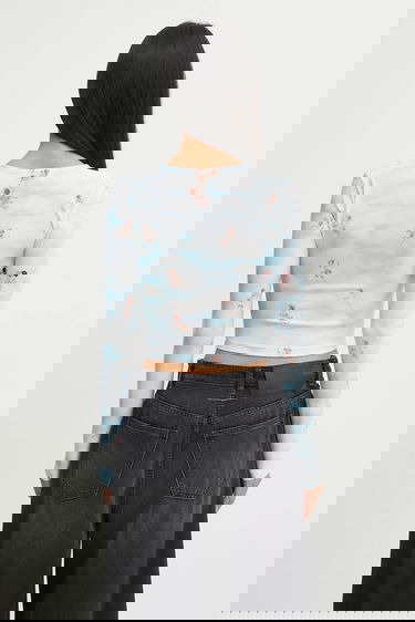 Crop top Fiorucci Beatitudo Print Long Sleeve Crop Flerfarvet | W25FWTLO003LY01BL02, 2