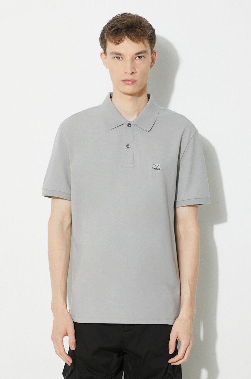 Polo skjorte C.P. Company Polo Shirt With Logo Grå | 16CMPL094A005263W