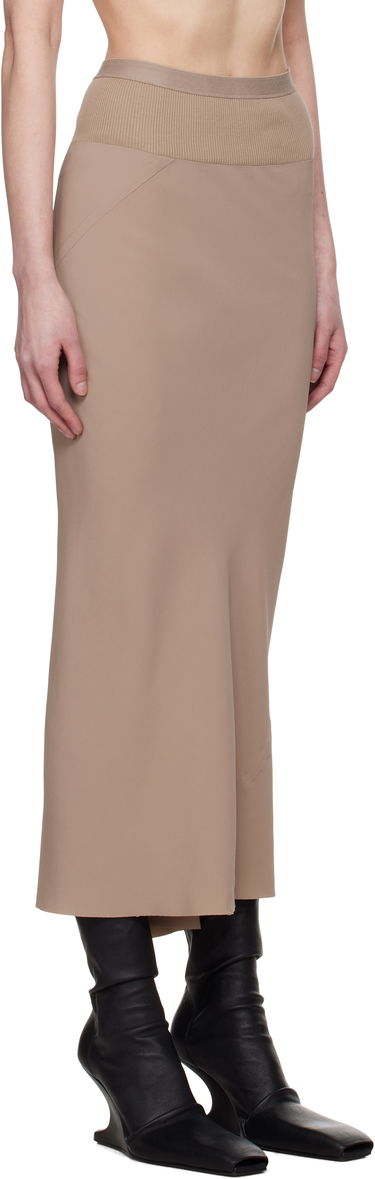 Nederdel Rick Owens Rick Owens Hollywood Calf Bias Maxi Skirt Beige | RP01E7334 CC, 1