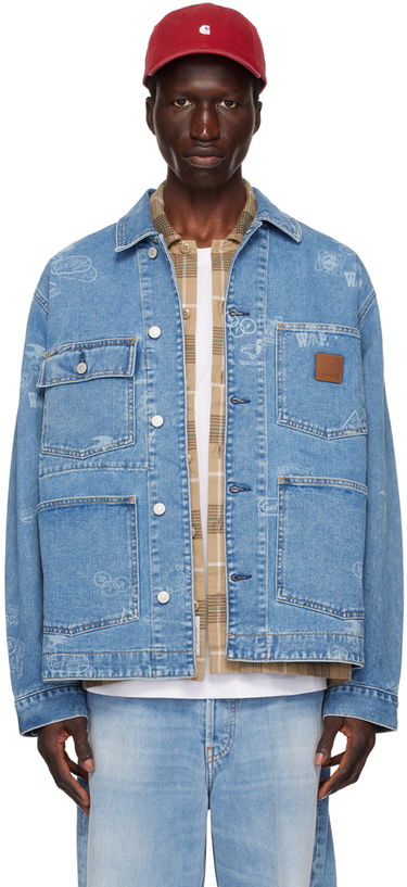 Jakke Carhartt WIP Stamp Print Denim Jacket Blå | I033743, 0