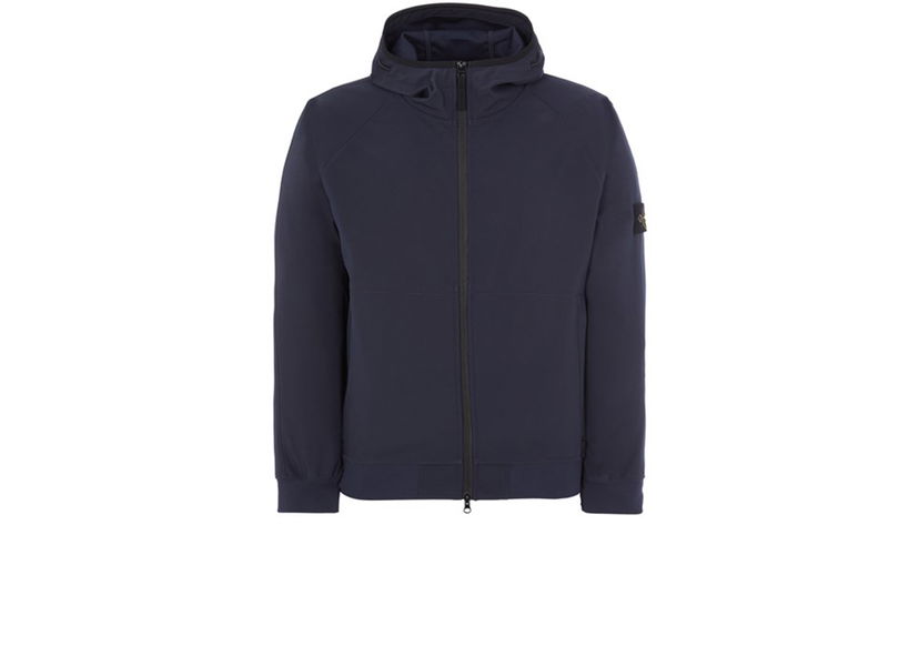 Jakke Stone Island 40927 Light Soft Shell-R E.Dye Technology In Recycled Polyester Mørkeblå | 40927
