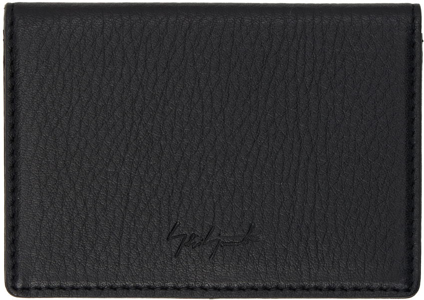 Tegnebog Yohji Yamamoto Black discord Logo Card Holder Sort | DA-A95-790, 0