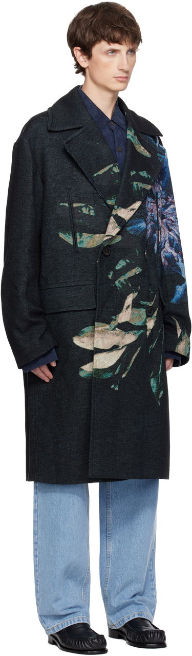 Frakker Dries Van Noten Dries Van Noten Floral Jacquard Caban Coat Flerfarvet | 252-020234-2137, 1