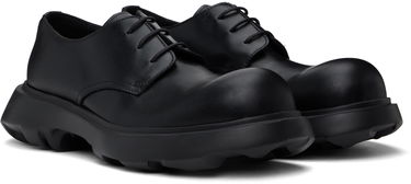 Sneakers og sko Acne Studios Leather Lace-Up Derbys Sort | BD0315-, 3