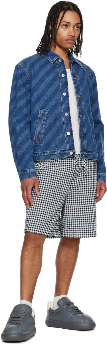 Jakke Marni Marni Striped Denim Jacket Blå | JUJU0050S0 USCX36, 3
