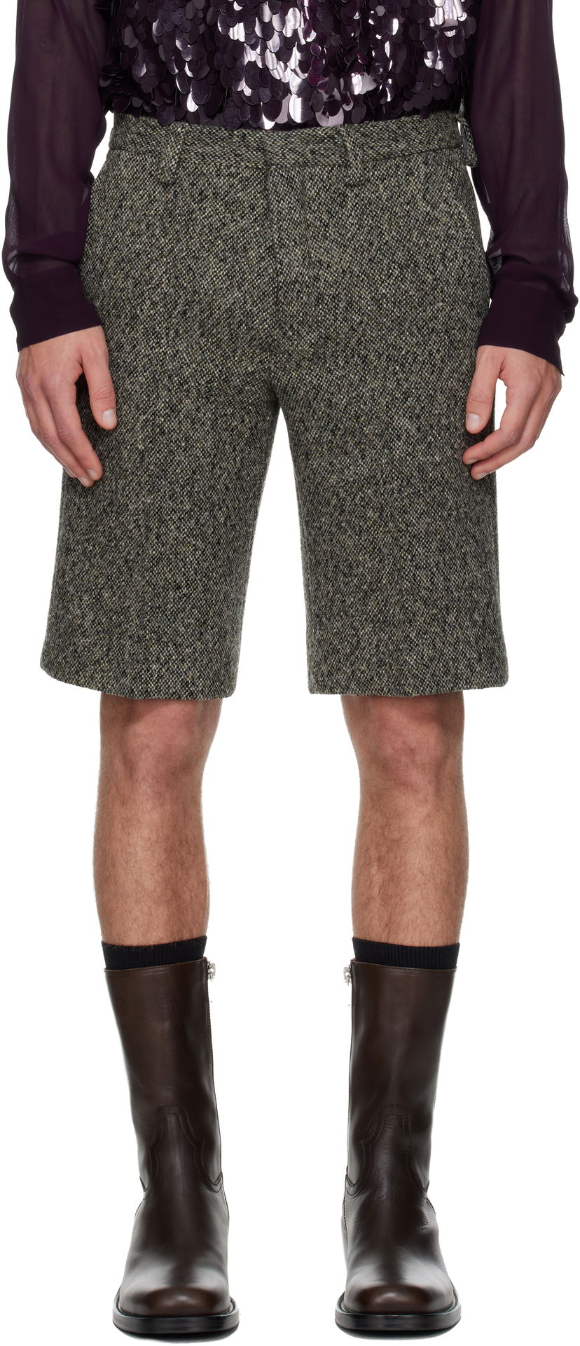 Shorts Dries Van Noten Dries Van Noten Tailored Wool Shorts Flerfarvet | 252-020994-2261