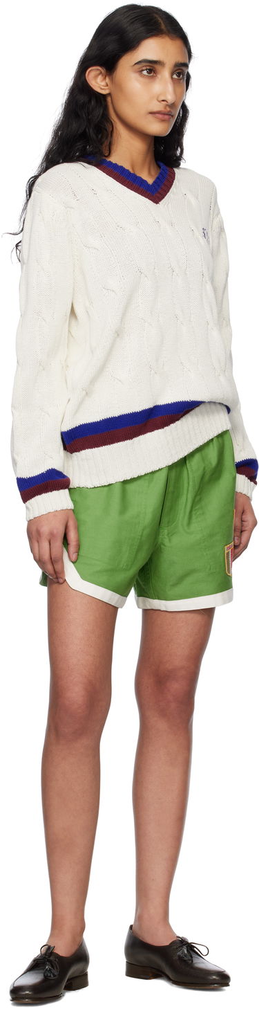 Sweater Bode Bode Tennis Knit Sweater Hvid | MRS25KT052, 3