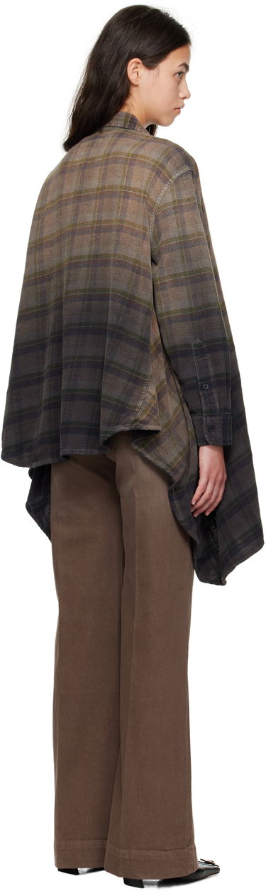 Skjorte R13 R13 Draped Plaid Shirt Brun | R13WR416-R552B, 2