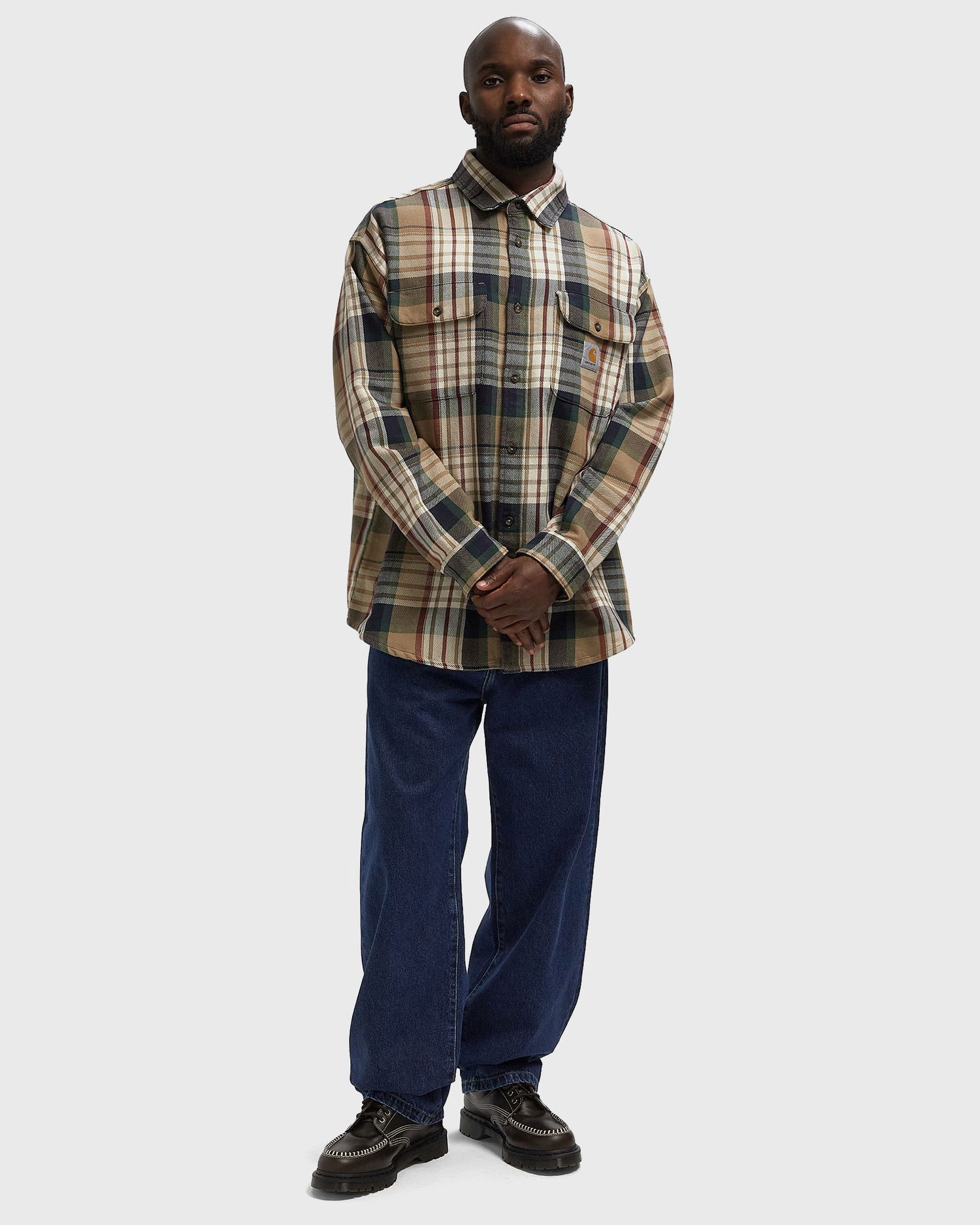Skjorte Carhartt WIP Tamblyn Long Sleeve Shirt Beige | I035332-34V.XX, 1