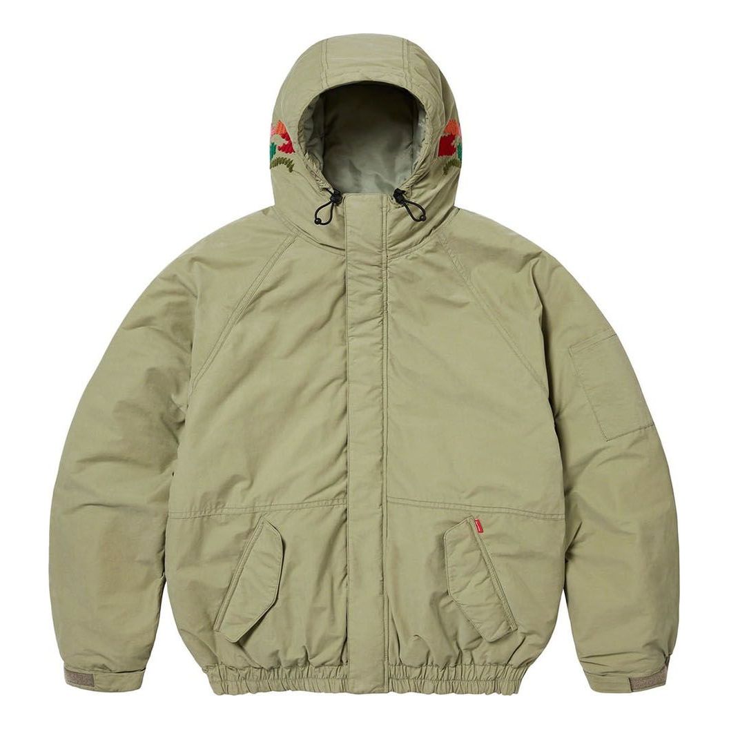 Parka Supreme Needlepoint Hooded Down Jacket Grøn | SUP-FW23-157, 0