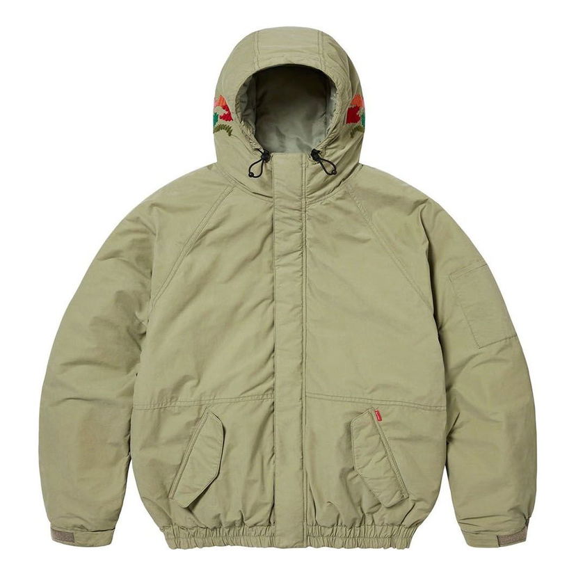 Parka Supreme Needlepoint Hooded Down Jacket Grøn | SUP-FW23-157