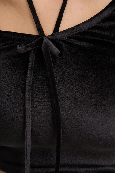 Crop top Fiorucci Long Sleeve Velvet Crop Top Sort | W01FMTLO115VR01BK01, 4