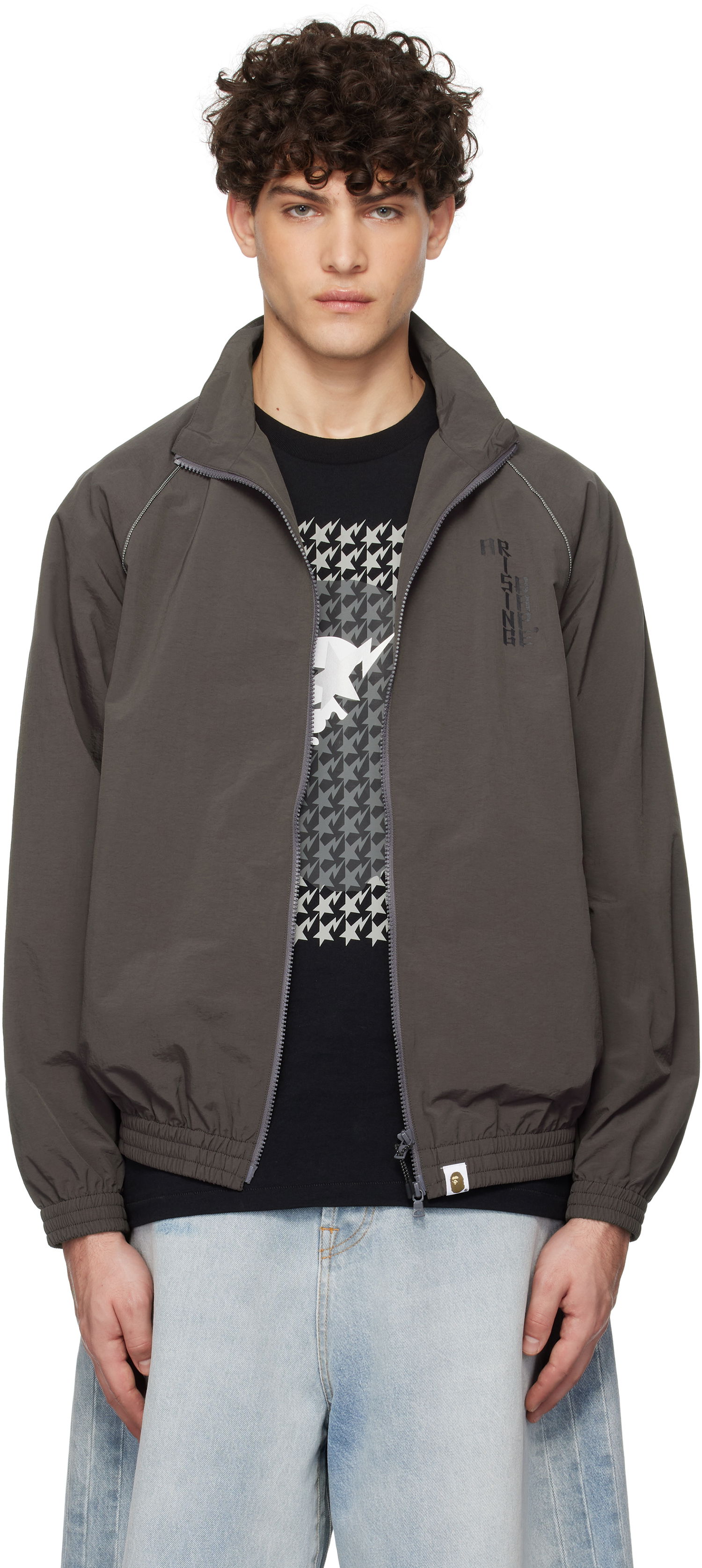 Vindjakke BAPE Tiger & Dragon Track Jacket Grå | 001LJK701002L, 0