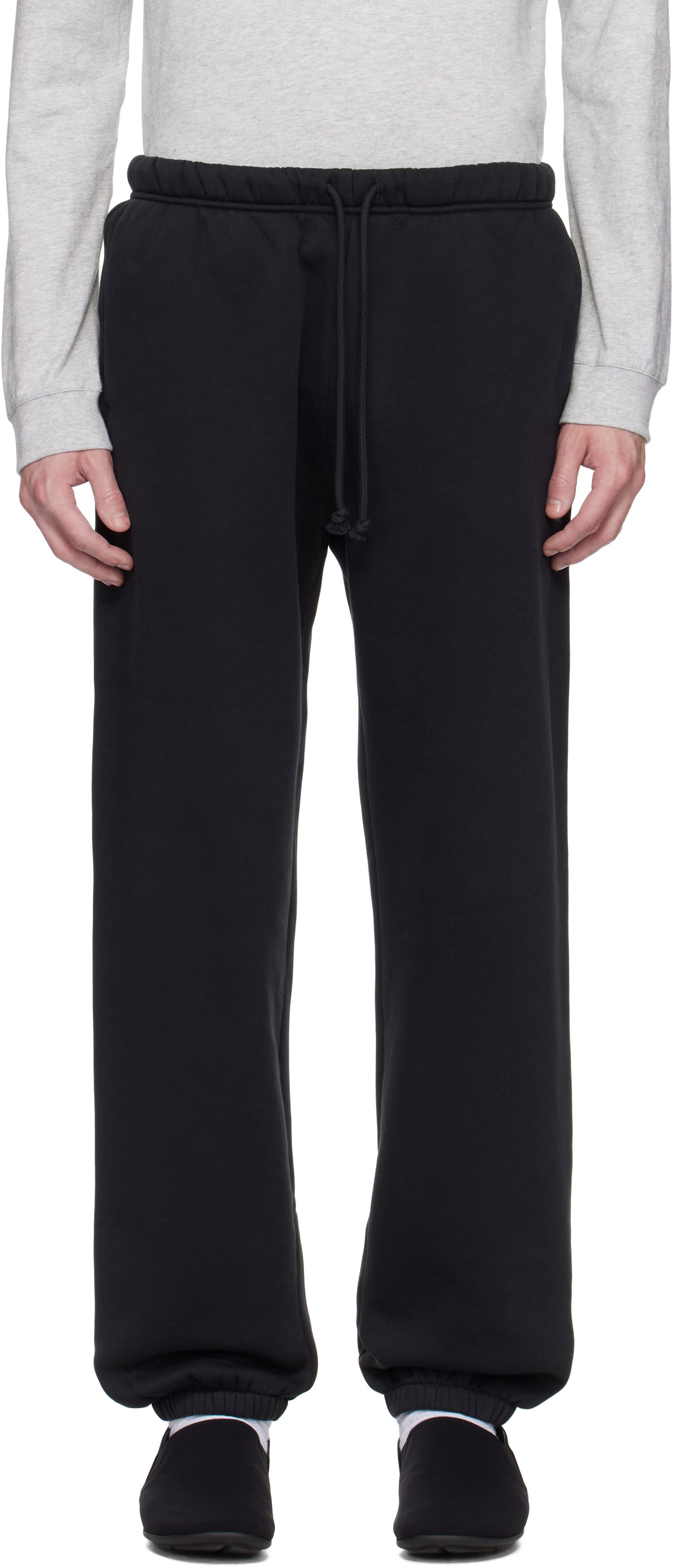 Joggingbukser SKIMS SKIMS Fleece Lounge Relaxed Sweatpants Sort | PT-JOG-8451M-WASHED ONYX, 0