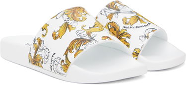 Sneakers og sko Versace Versace Jeans Couture Outline Barocco Pool Slides Hvid | E78YA3SQ4_EZS365, 3