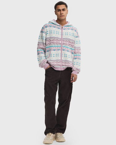 Sweatshirt thisisneverthat Hooded Zip-Up Sweater Lilla | TN243KKNZK02PNK, 1