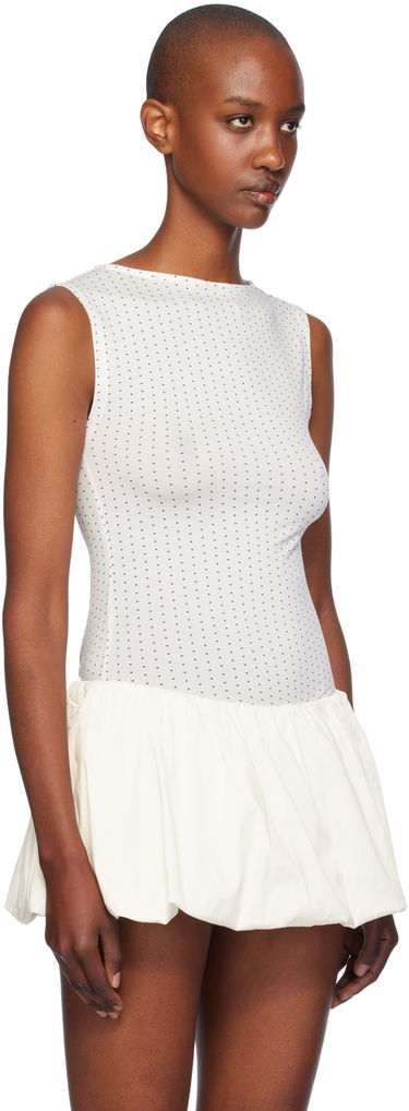 Kjole Miaou Miaou Kelly Dotted Peplum Top Hvid | 7185TJBBKD, 1