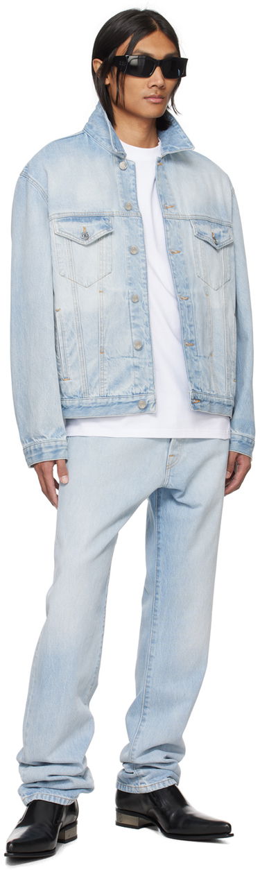 Jakke VETEMENTS VTMNTS Embroidered Denim Jacket Blå | VL20JA560L, 3