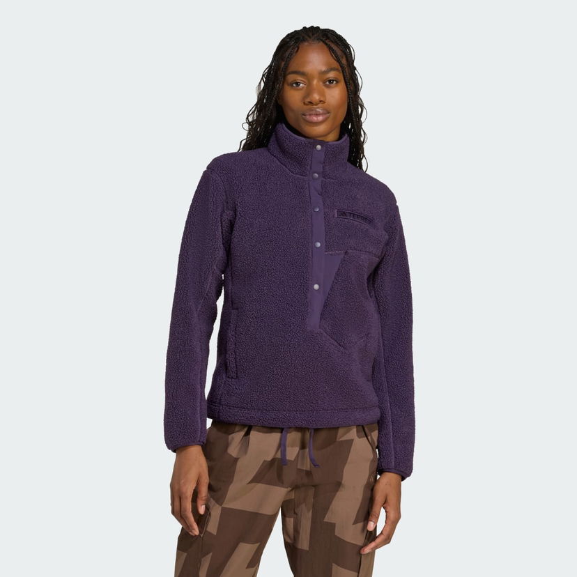 Sweatshirt adidas Performance Terrex Xploric High Pile Fleece Pullover Lilla | JN0930
