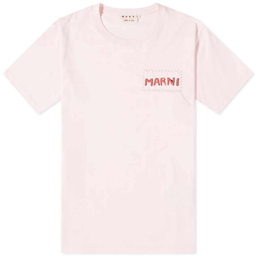 T-shirt Marni Stitch Logo T-Shirt Lyserød | HUMU0198X0-UTC017-00C13