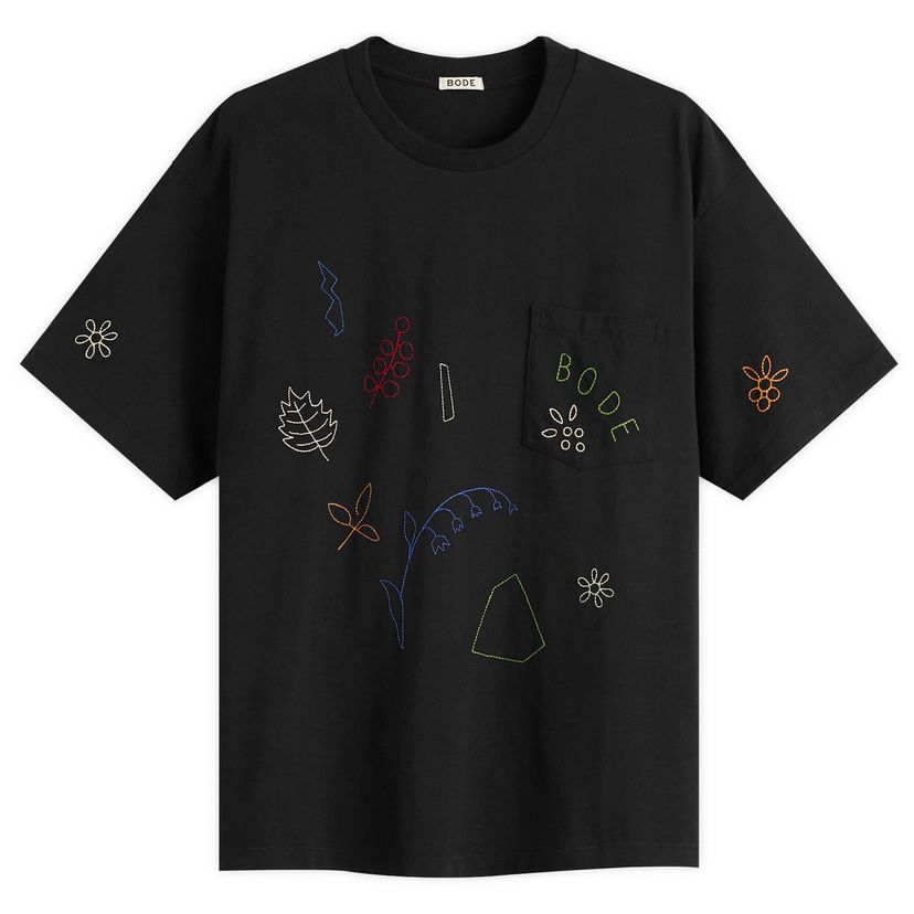 T-shirt Bode Embroidered Field Guide T-Shirt, Size Large Sort | MRF25CS019