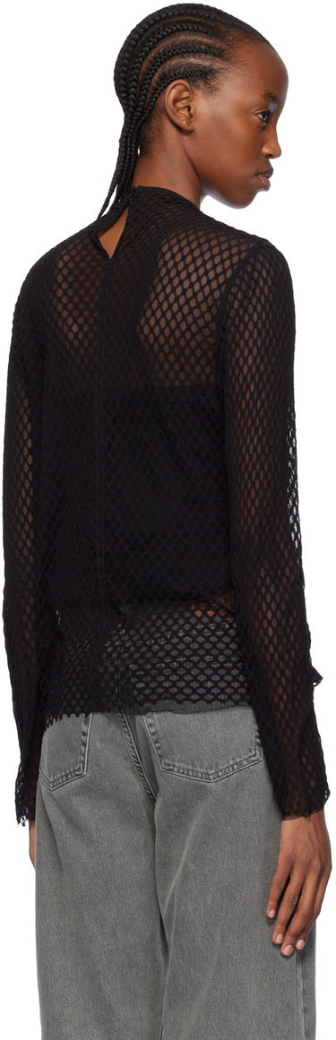 T-shirt TOTEME TOTEME Sheer Mock Neck Top Sort | 241-WRT1020-FB0084, 2