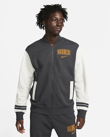 Bomberjakke Nike Fleece Varsity Jacket Grå | FD0479-070, 0