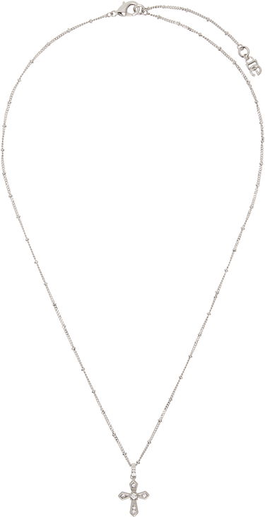 Halskæde Dolce & Gabbana Dolce&Gabbana Beaded Chain Cross Pendant Necklace Metalisk | WNN7S2W1111, 0