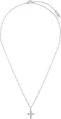 Dolce&Gabbana Beaded Chain Cross Pendant Necklace