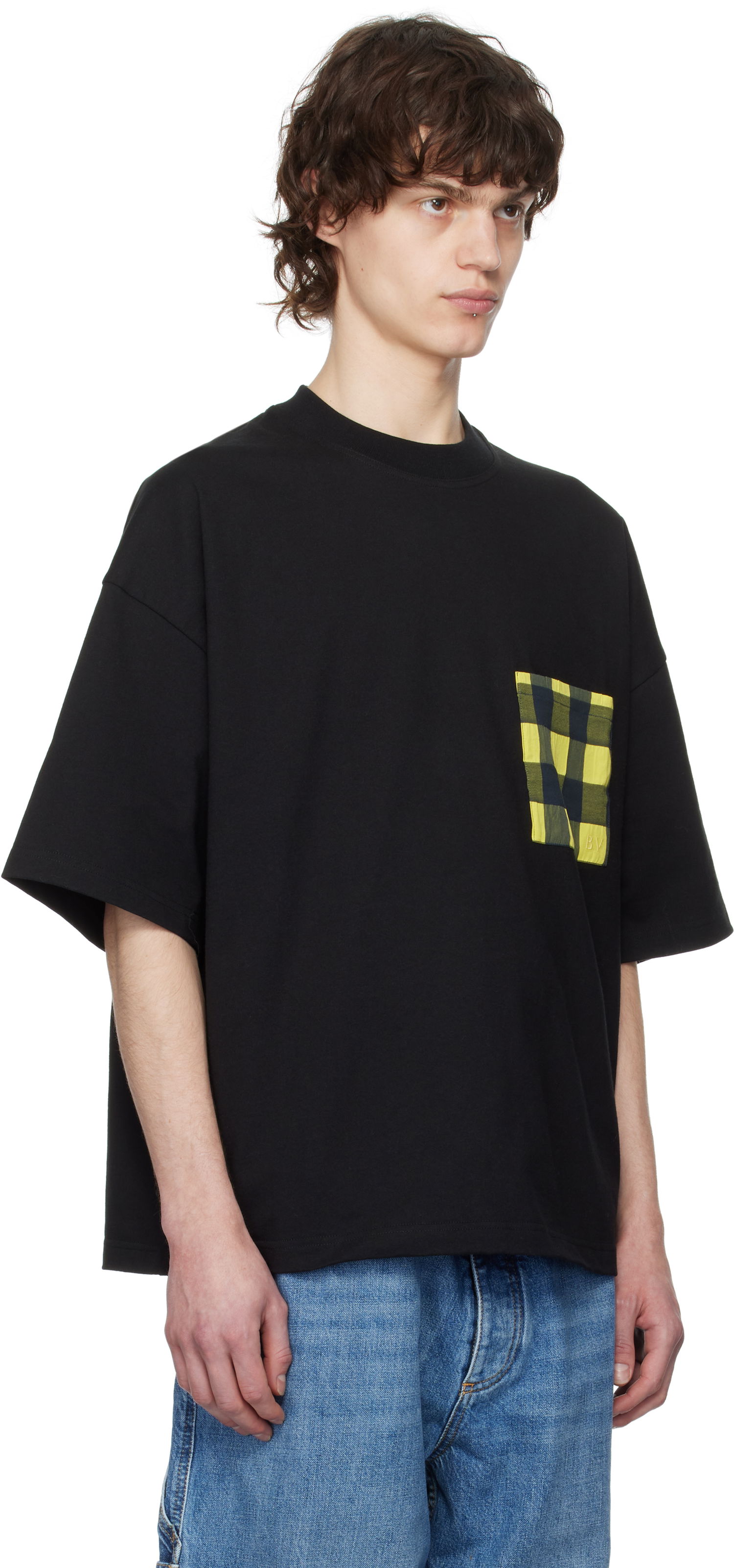 T-shirt Bottega Veneta Bottega Veneta Cotton Jersey Pocket T-Shirt Sort | 821360V4XI01000, 1