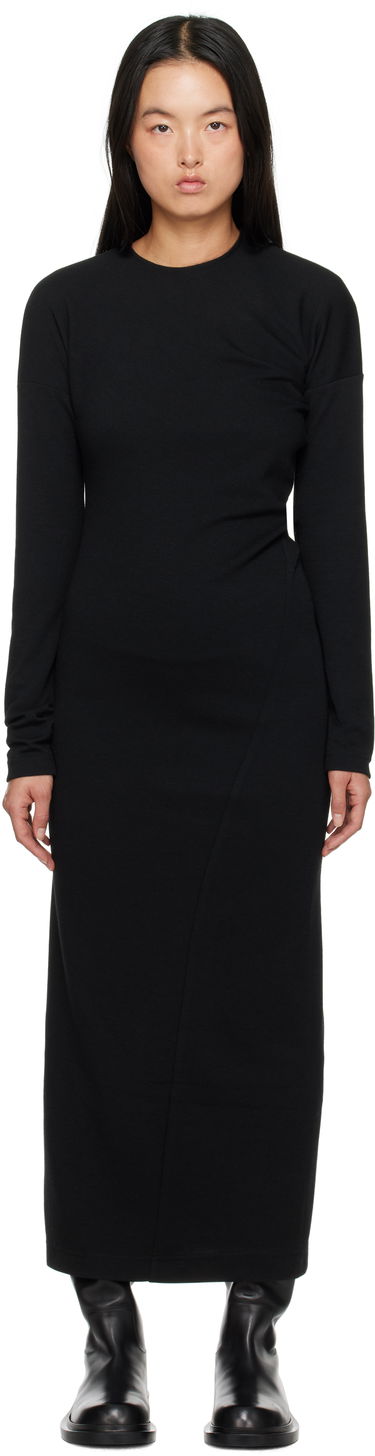 Kjole TOTEME TOTEME Women's Twisted Jersey Midi Dress Sort | 244-WRD824-FB0294, 0