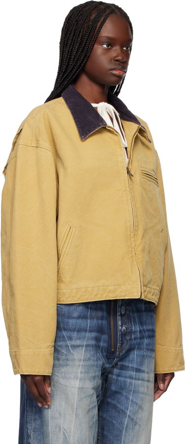 Jakke Ambush AMBUSH Cropped Canvas Work Jacket Gul | 12115367, 1