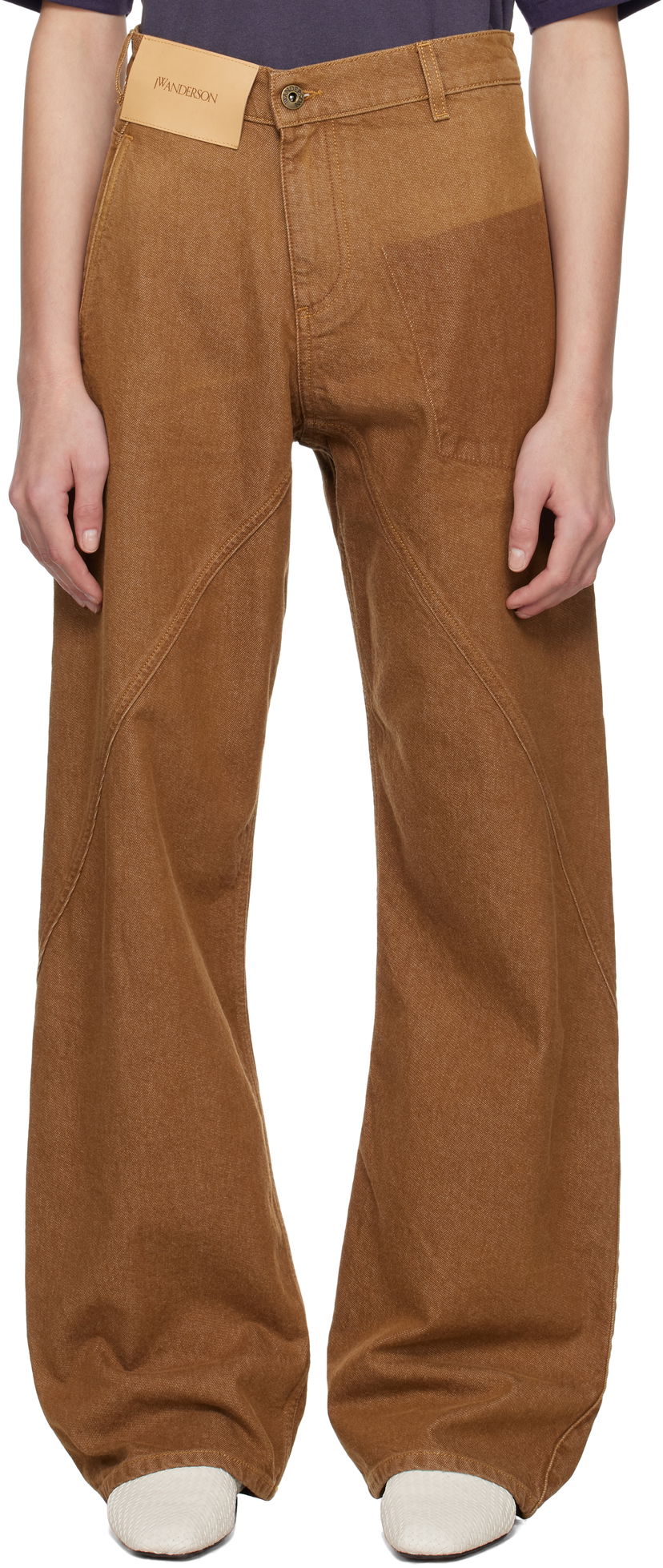 Jeans JW Anderson JW Anderson Twisted Workwear Jeans Brun | DT0115-PG1756